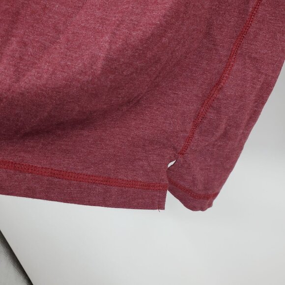 River Wear Elk Lake Canada Red Long Sleeved Hooded Shirt Size Large - Picture 6 of 9